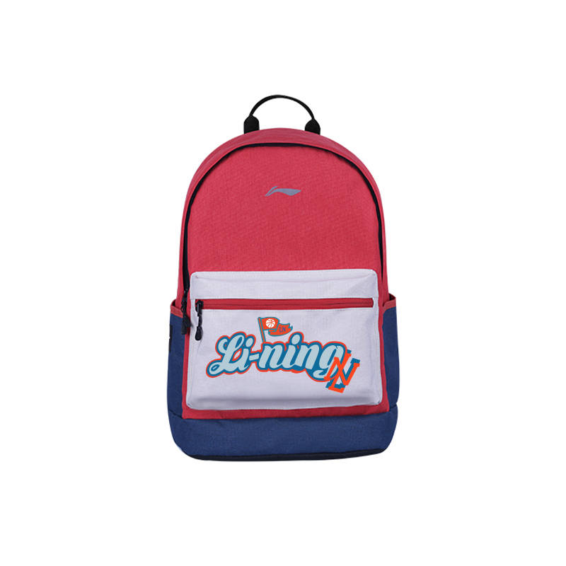 Li-Ning Li Ning Polyester Backpack Unisex Orange Red