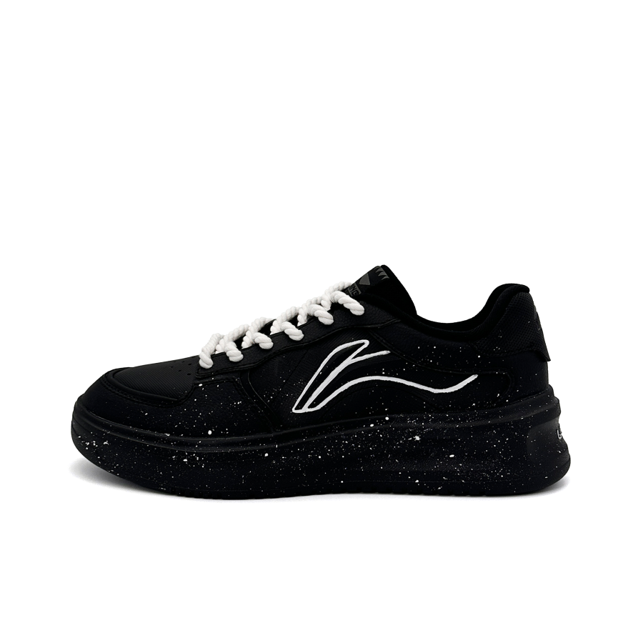 Li-Ning Li Ning Lantern Festival Height Increasing Abrasion Resistant Low top Skateboard Shoes Men's Black