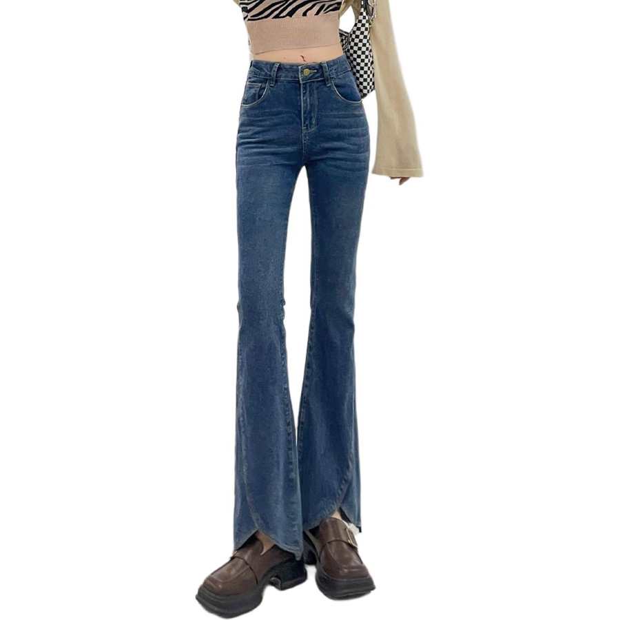 Tonlion Jeans Women's Medium Blue Moderate Flared Pants