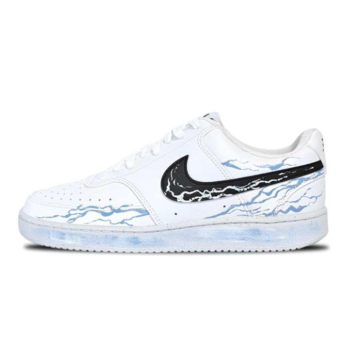 Nike Nike Court Vision Low Glacier Wander Abrasion Resistant Low top Skateboard Shoes Unisex White