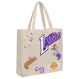 Mitchell Ness Cotton Tote Bag, Shopping Bag, Handbag Unisex Ecru