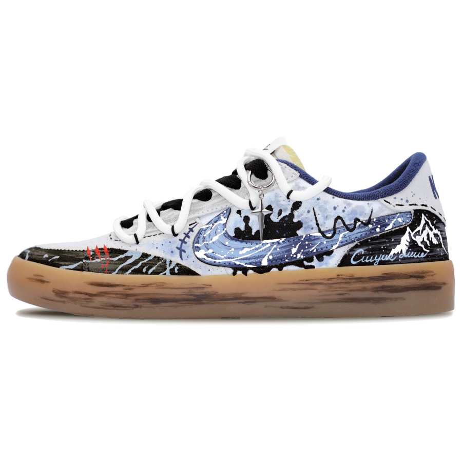 Nike Nike Sb Heritage Vulc Thermal Cushioning Abrasion Resistant Low top Skateboard Shoes Unisex Sierra Blue