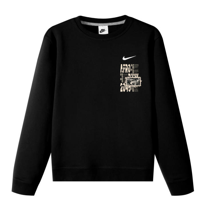 Nike Nike Sweatshirts Unisex Black Crew Neck Thickened Regular
