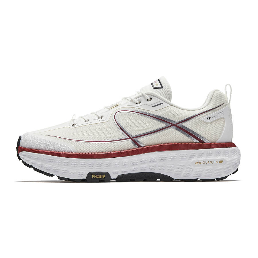 Anta Champion Full Row 2 Textile, Rubber Low top Running Shoes Men's White