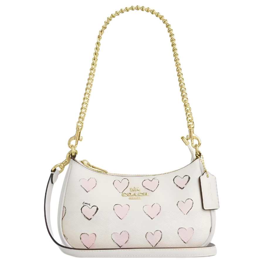 COACH COACH Teri PVC Shoulder Bag Small Women's White