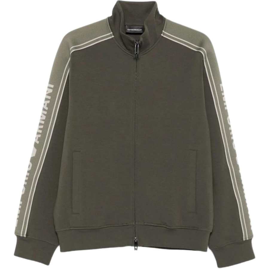Emporio Armani logo-tape zip-up sweatshirt