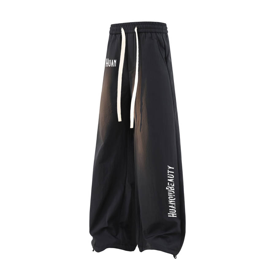 HUANQIU Casual Pants Unisex Thickened And Fleece Lined Sweatpants