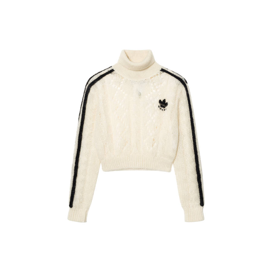 GUCCI X Adidas Mohair Knit Sweater Ivory
