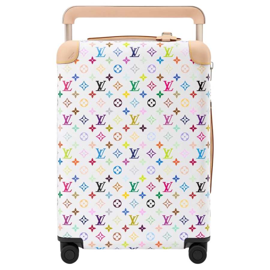 LOUIS VUITTON Takashi Murakami Collaboration Horizon Coated Canvas Trolley Bag 22 Inch Unisex White