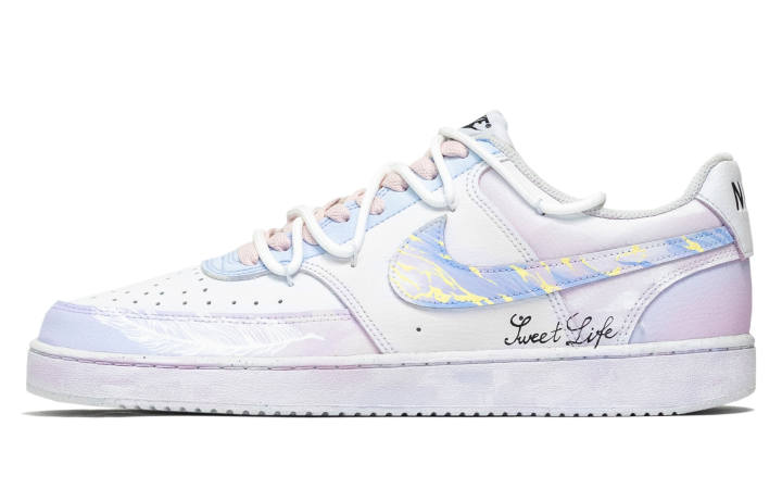 Nike Nike Court Vision 1 Great Journey West, Dreamy Feather Leather Low top Skateboard Shoes Men's