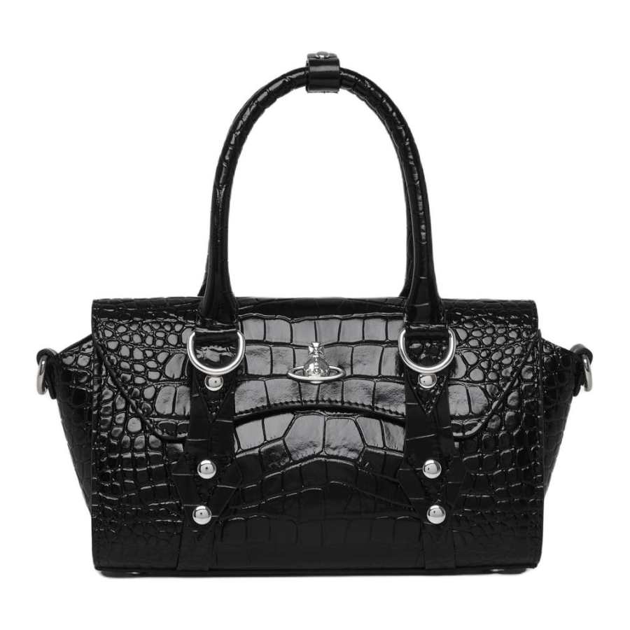 Vivienne Westwood Calfskin Crossbody Handbag Mini Women's Black