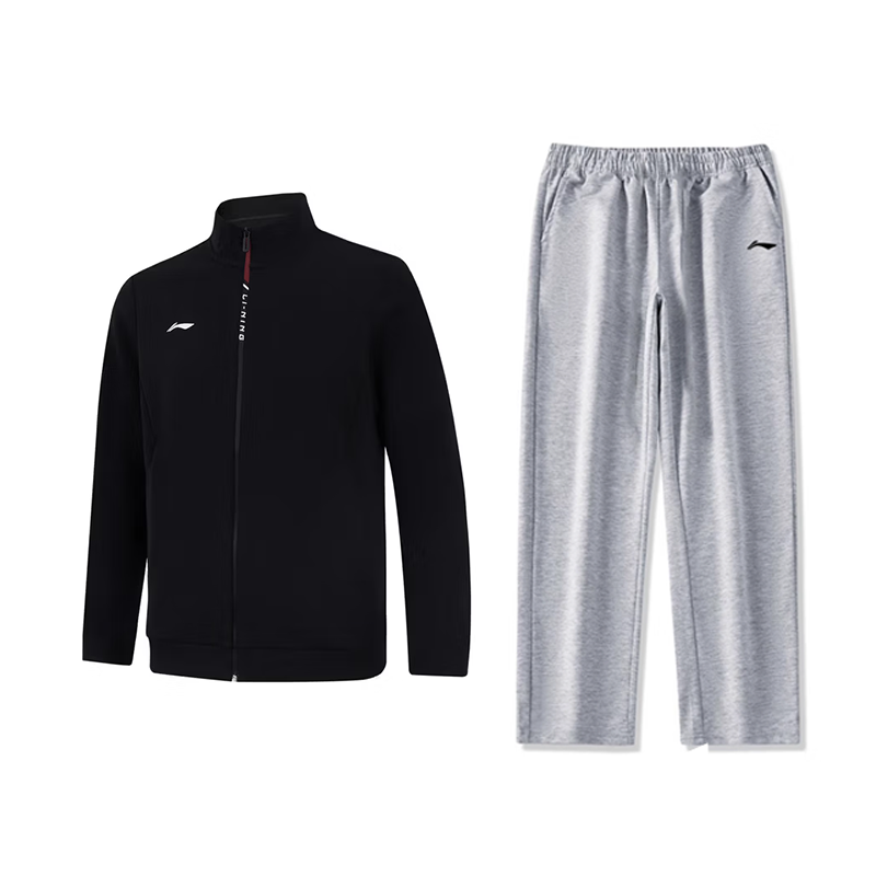 Li-Ning Li Ning Casual Sportswear Unisex Black+Light Heather Gray