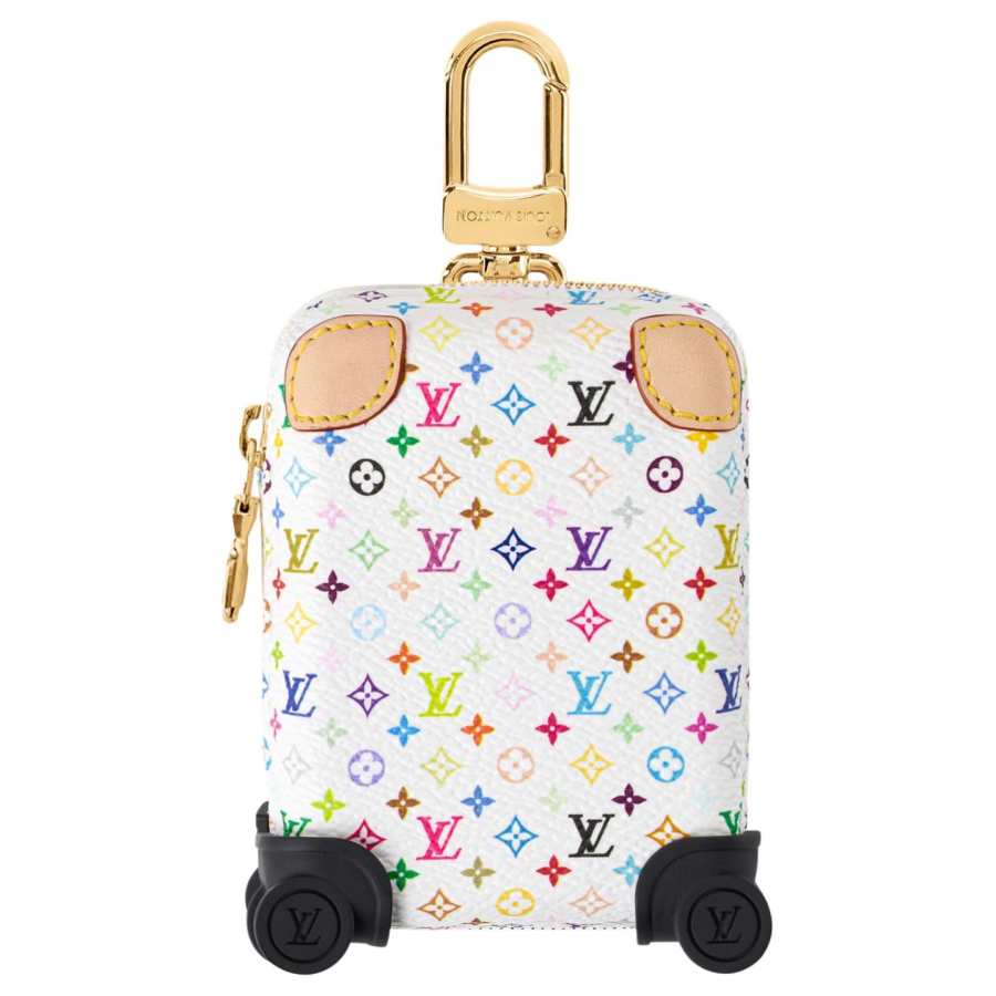 LOUIS VUITTON Takashi Murakami Collaboration Horizon Canvas Coin Purse Unisex White