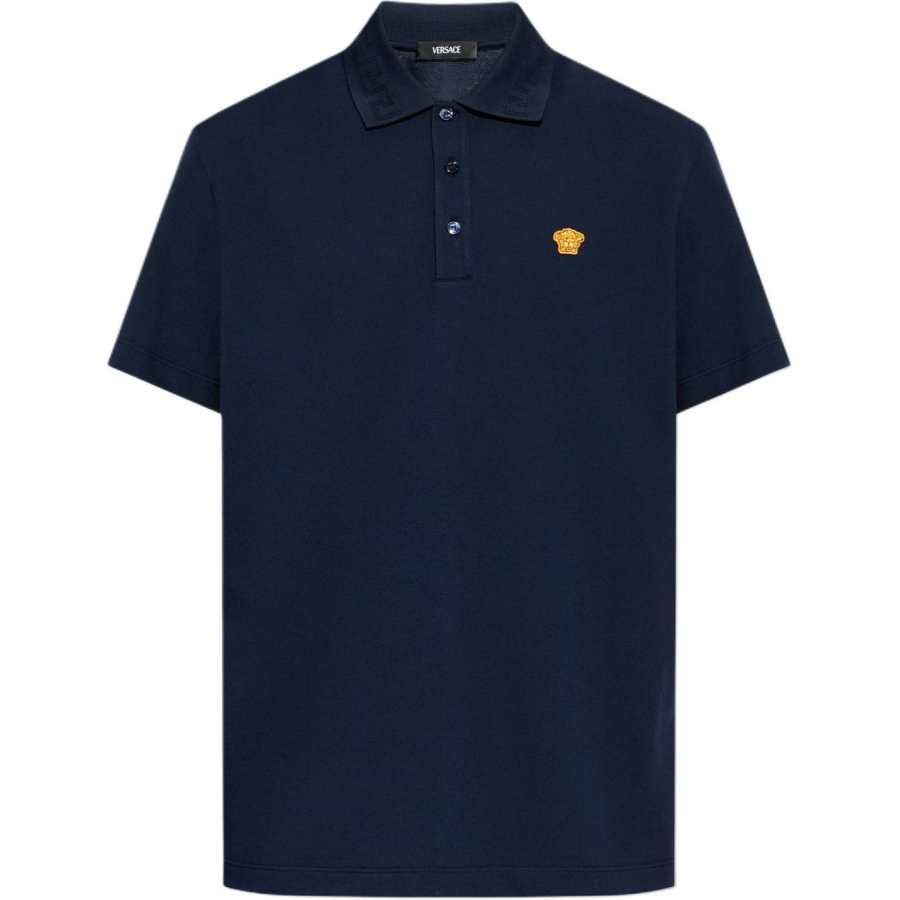 VERSACE Versace Medusa-Patch Short-Sleeved Polo Shirt