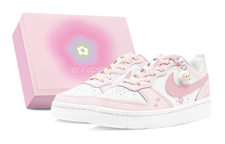 Nike Nike Court Borough Skateboard Shoes Women's Low Top Pink