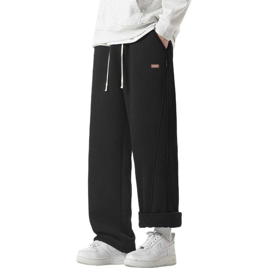 WARRIOR Insulated Pants Unisex Thickened And Fleece Lined Straight Fit Pants