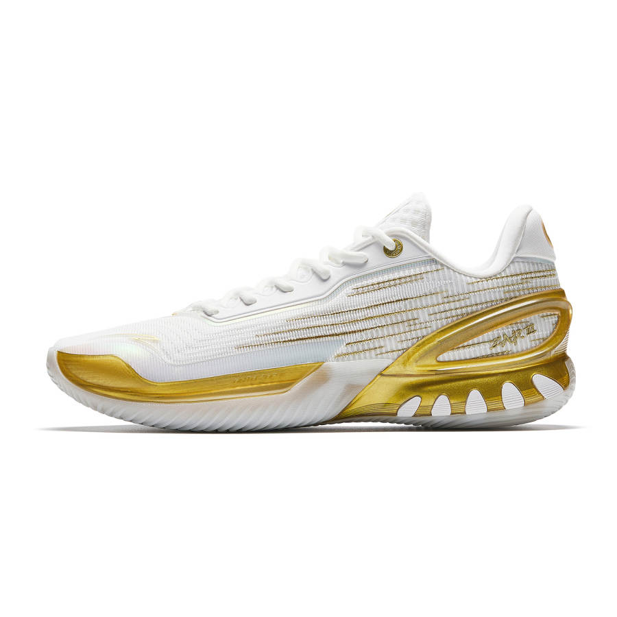 Anta Zap 3 Cushioning, Wear Resistant Low top Basketball Shoes Men's White Gold