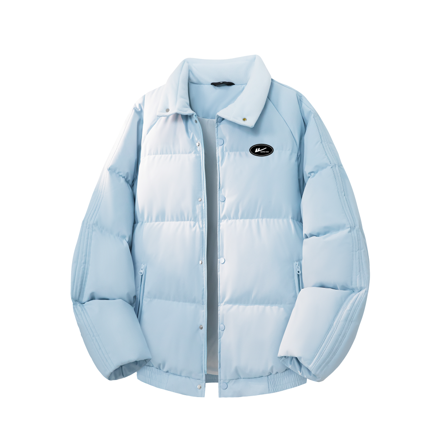 WARRIOR WARRIOR Puffer Jackets Unisex Stand Collar Thickened Padded Puffer Jacket
