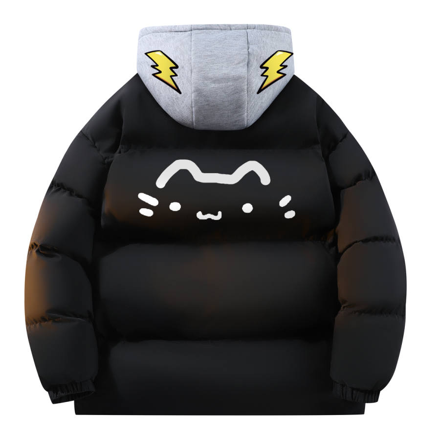 DEERWAY Puffer Jackets Unisex Hooded Thickened Padded Puffer Jacket