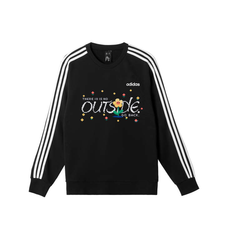 Adidas Adidas Sweatshirts Men's Black Crew Neck Moderate
