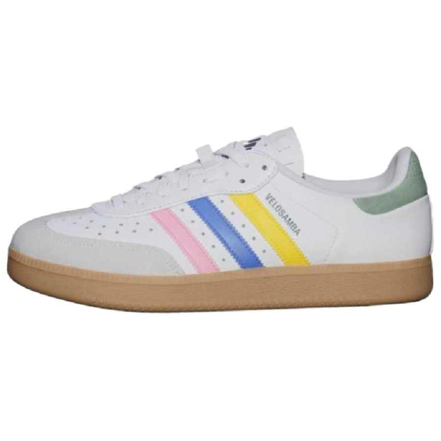 Adidas Adidas Velosamba Comfortable Abrasion Resistant Abrasion Resistant Low top Casual Shoes Unisex White Blue Yellow