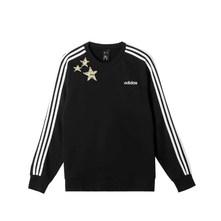 Adidas Adidas Sweatshirts Men's Black Crew Neck Moderate