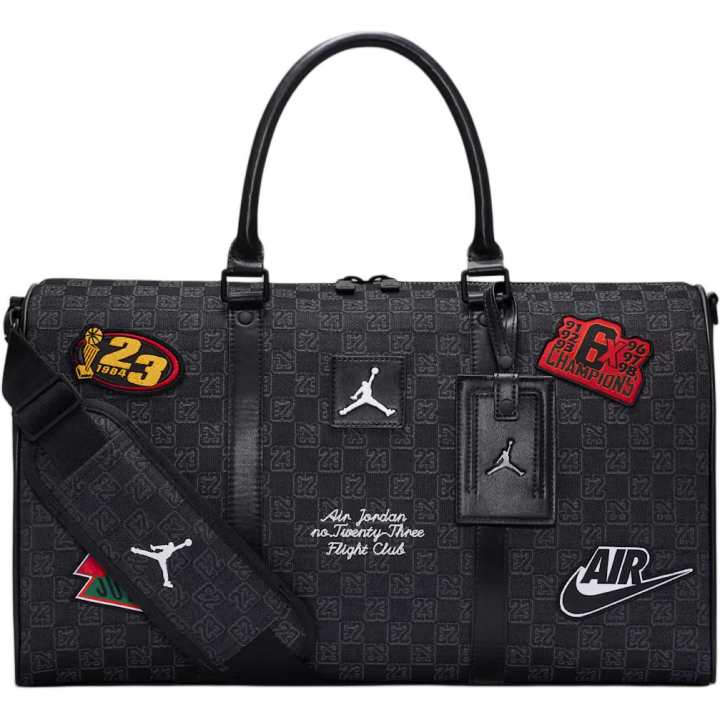 Jordan Jordan Monogram 25L Polyester Travel Bag Unisex Black
