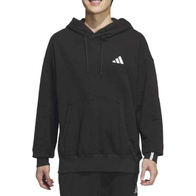 Adidas Adidas Sweatshirts Men's Black Hooded Moderate