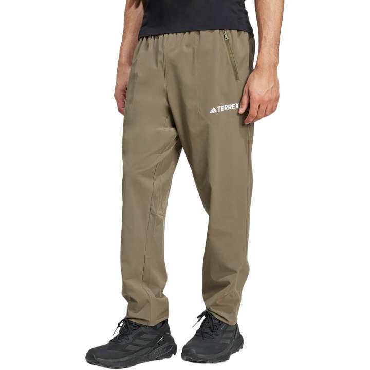 Adidas Adidas Casual Pants Men's Olive Green Moderate Straight Fit Pants