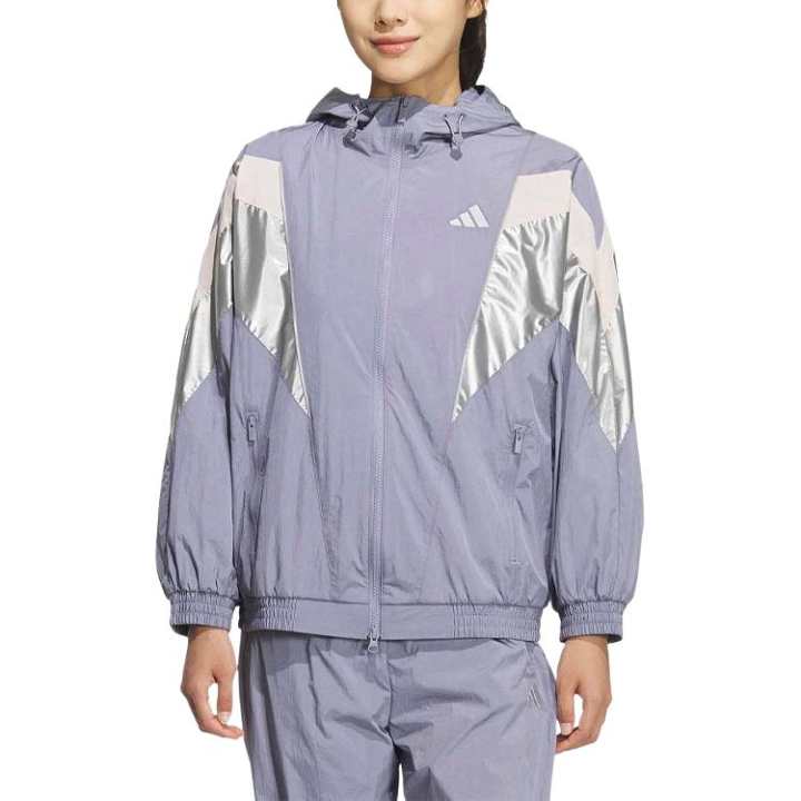 Adidas Adidas Jackets Women's Silver Purple Hooded Moderate Other