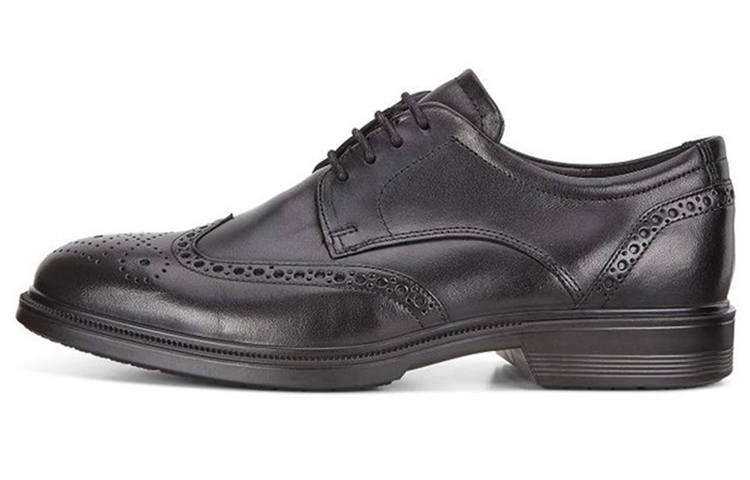 Ecco Reese Collection Top Grain Cow Leather Dress Shoes Men's Black