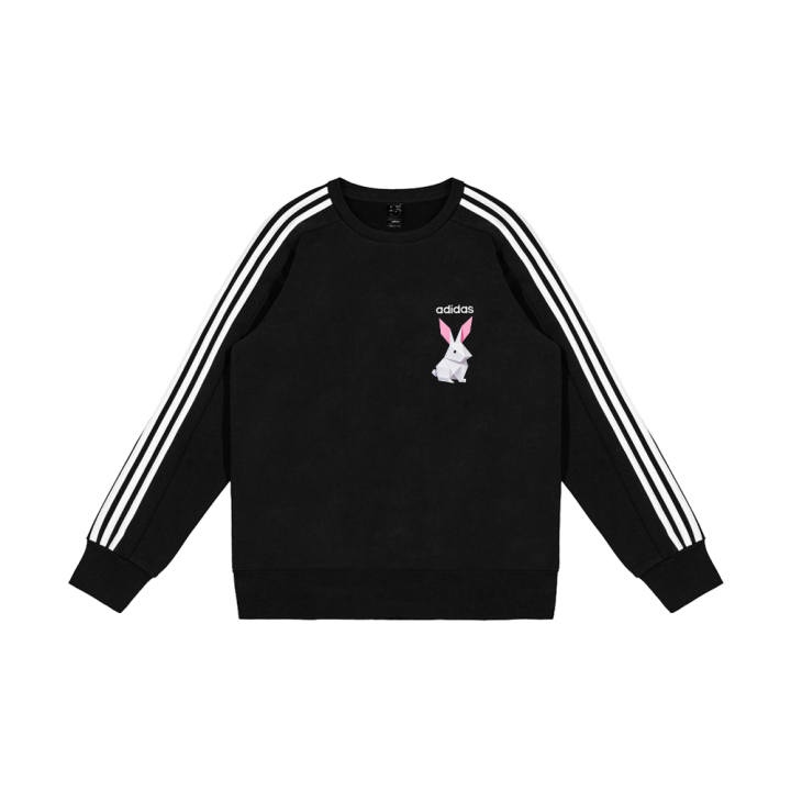 Adidas Adidas Sweatshirts Men's Black Crew Neck Moderate Regular