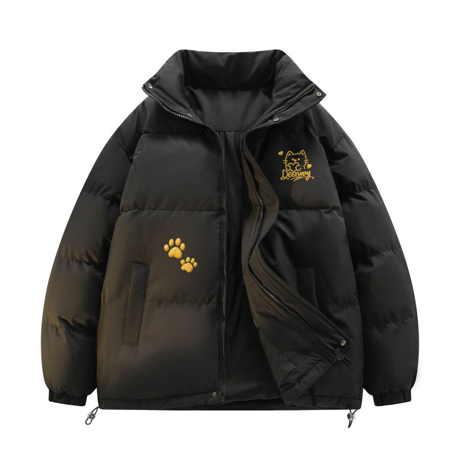 DEERWAY Puffer Jackets Unisex Stand Collar Thickened Padded Puffer Jacket