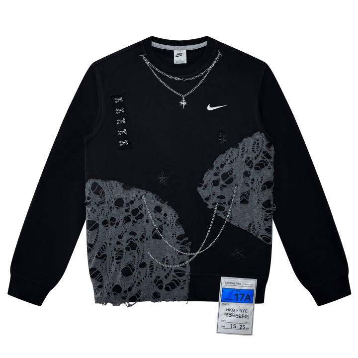 Nike Nike Club Sweatshirts Unisex Black Crew Neck Moderate Regular