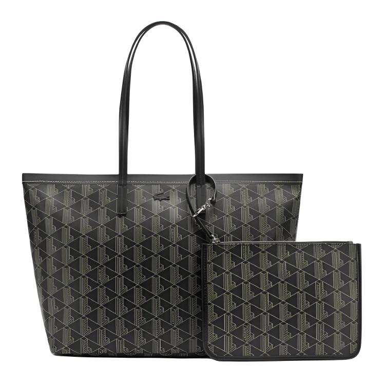 LACOSTE PVC Tote Bag, Shopping Bag, Shoulder Bag Large Women's Black