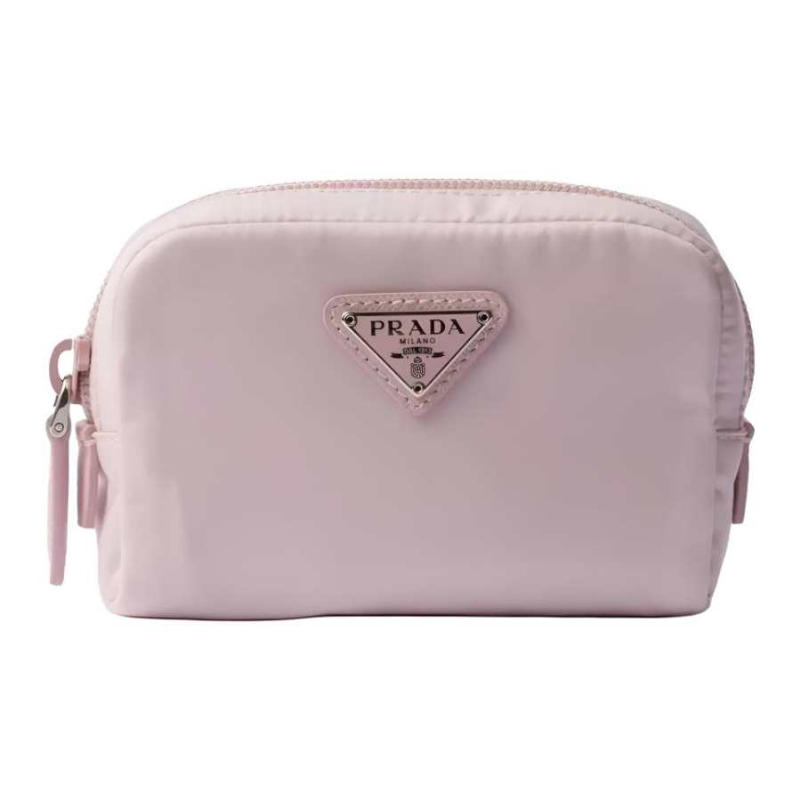 PRADA Re Nylon Recycled Polyamide Clutch Women's Snowflake Gypsum Fibrosum Pink