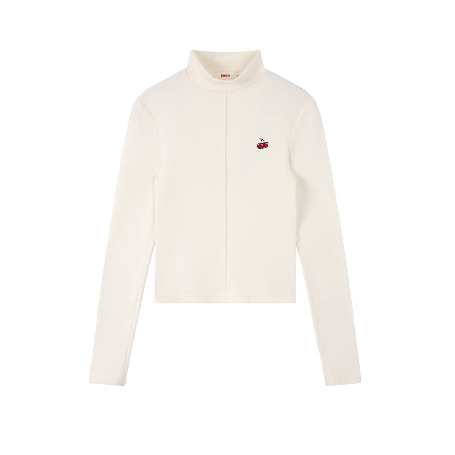 Kirsh T Shirts Women's White Stand Collar Moderate