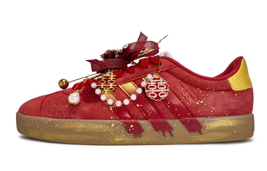 Adidas Adidas VL COURT 3.0 Walking Planet, Weaving Years Of Love Low top German Army Trainers Women's Red Gold