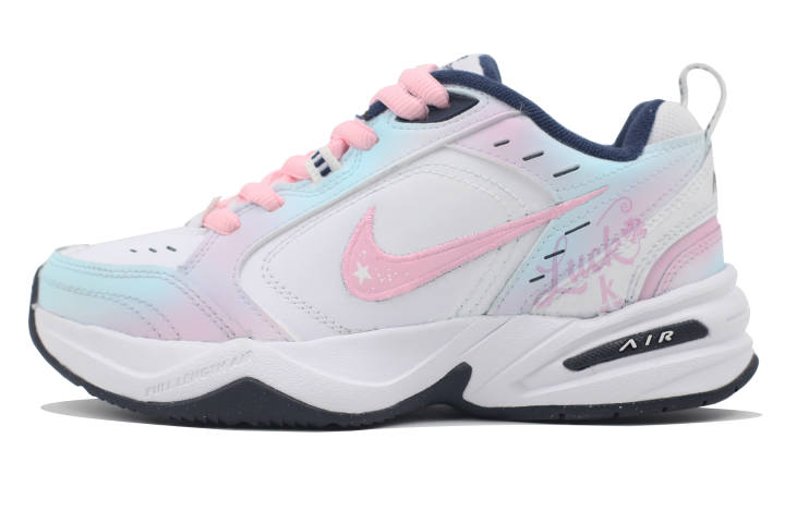 Nike Nike Air Monarch 4 Cushioning Abrasion Resistant Cushioning, Wear Resistant Low top Chunky Sneakers Unisex Blue Pink