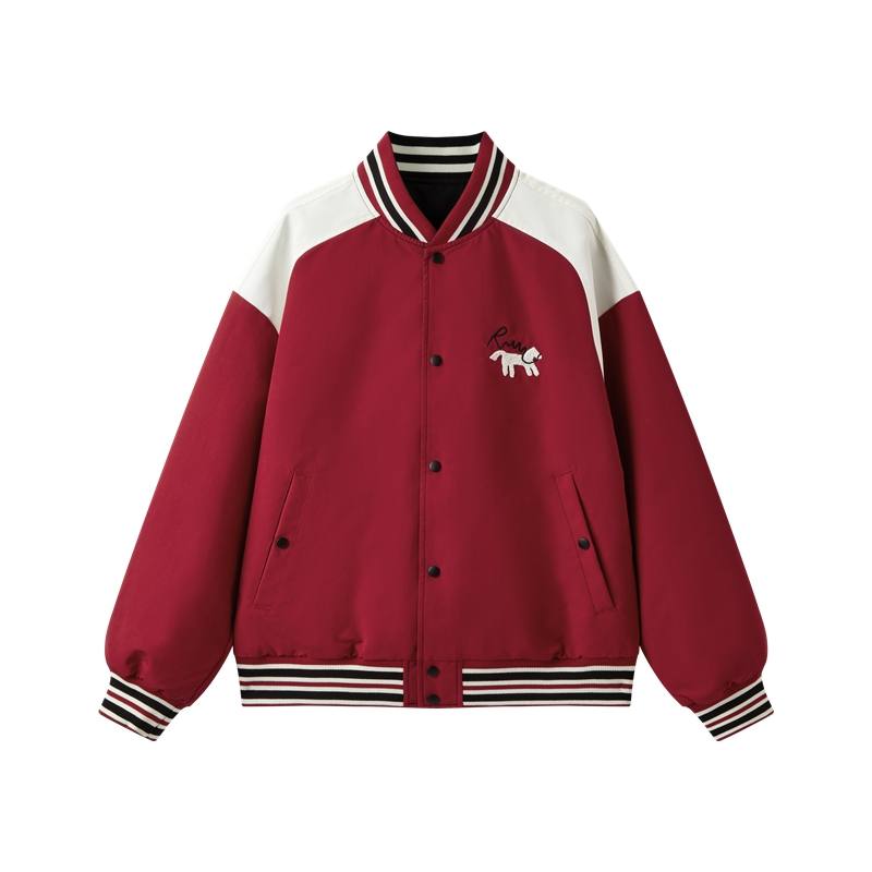 Semir Jackets Men's Red Tone 00366 Baseball Collar Moderate Reversible