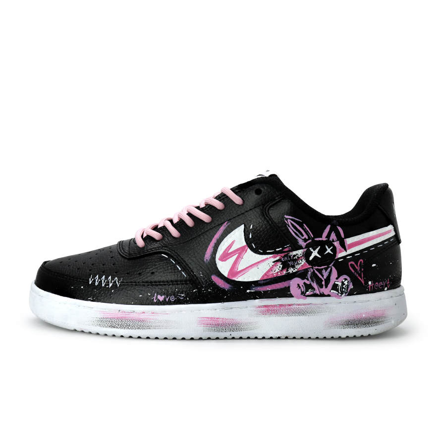 Nike Nike Court Vision 1 Jinx Synthetic Leather Abrasion Resistant Low top Skateboard Shoes Men's Graffiti Powder