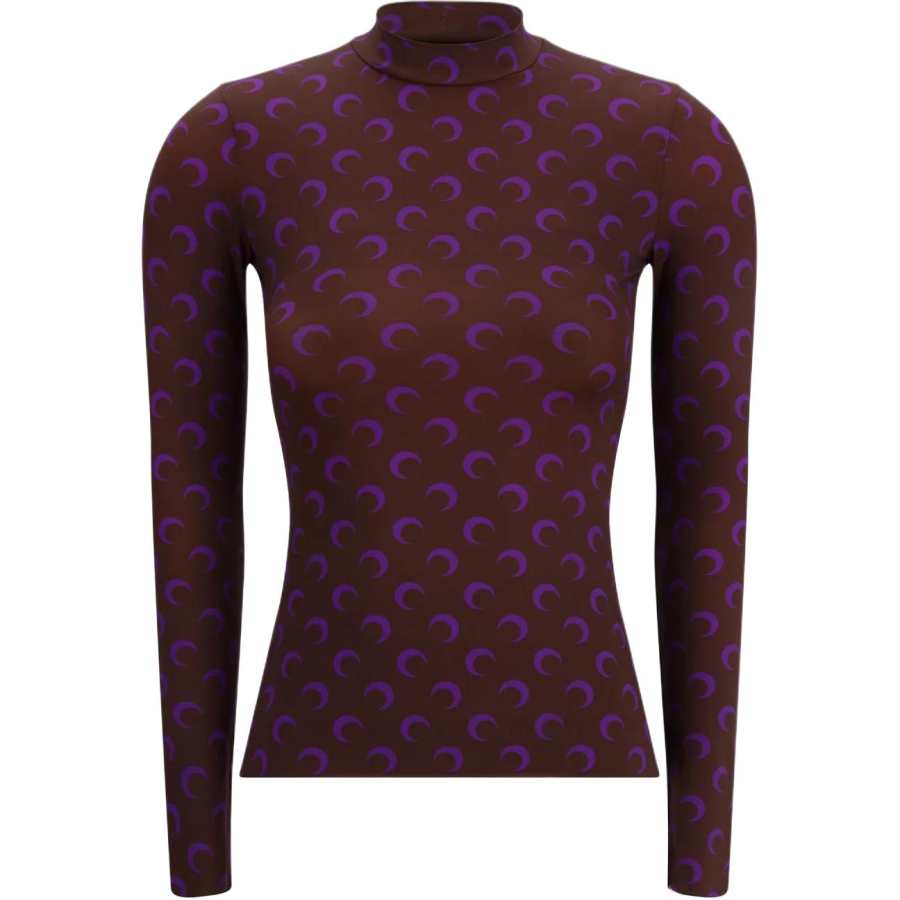 Marine Serre moon-print high-neck top