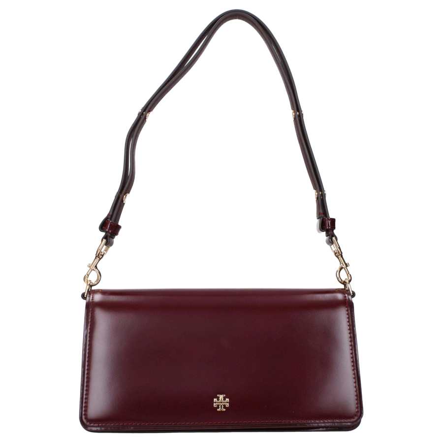 TORY BURCH Patent Leather Shoulder Bag Small Women's Burgundy Red