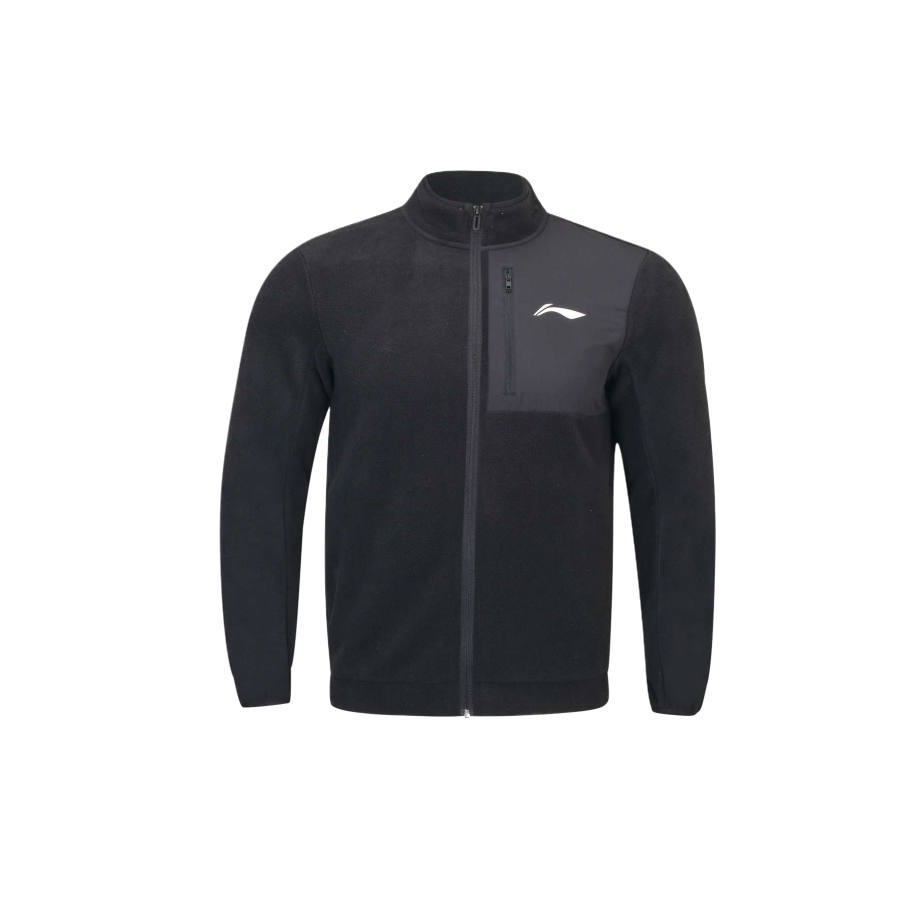 Li-Ning Li Ning Fleece Tops Unisex Black Thickened