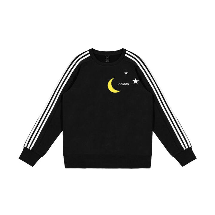 Adidas Adidas Sweatshirts Men's Black Crew Neck Moderate Regular