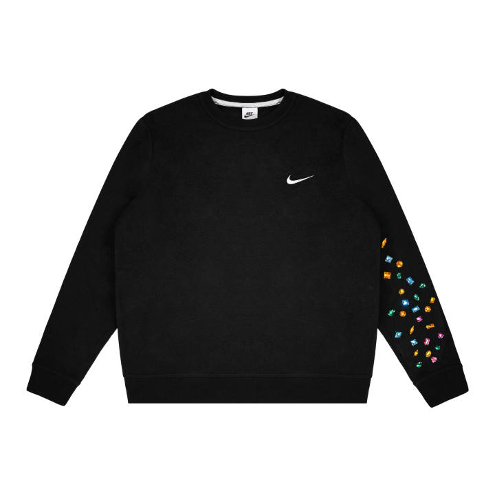 Nike Nike Club Sweatshirts Unisex Black Crew Neck Moderate Regular