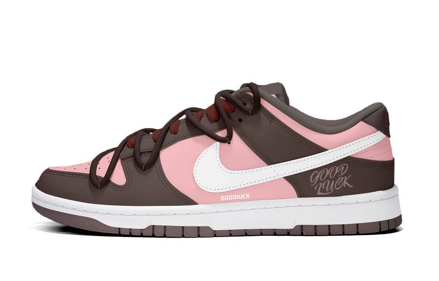Nike Nike Dunk Sweet Pink Mocha Cushioning, Wear Resistant Low top Skateboard Shoes Unisex