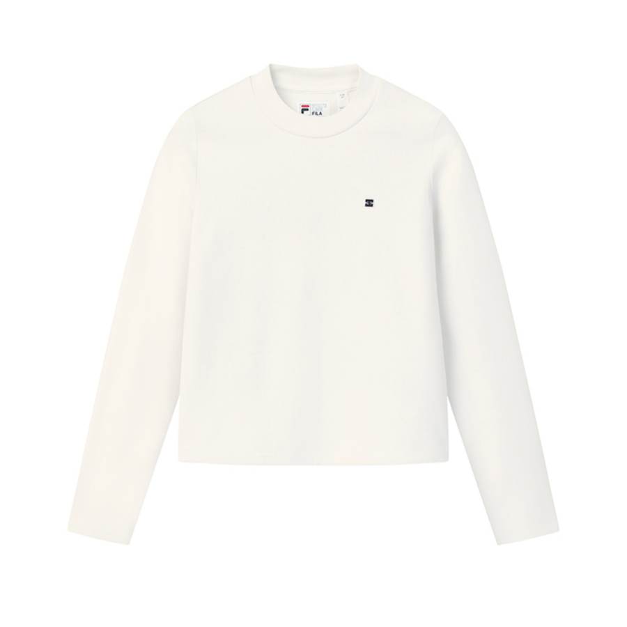 FILA WHITE T Shirt Women's Mist Lotus White