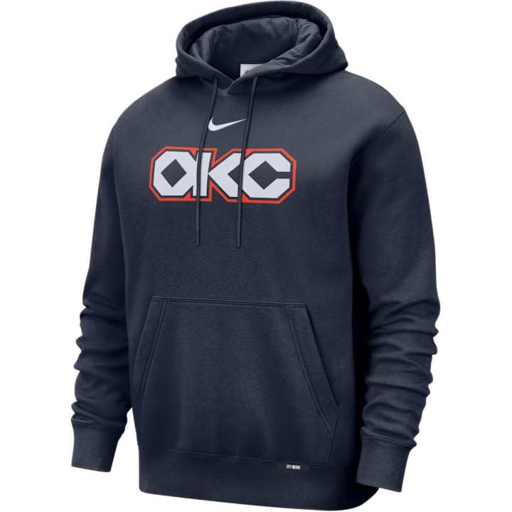 Nike Nike Oklahoma City Thunder City Edition Men's Nike Basketball Club Pull-Over Hoodie