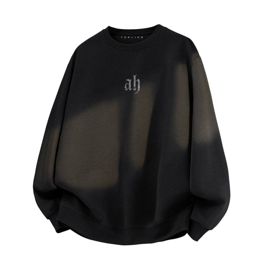 Tonlion Sweatshirts Unisex Crew Neck Thin Heavyweight